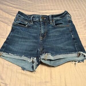american eagle blue jean shorts